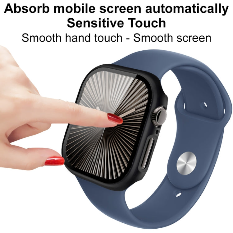 For Apple Watch Series 10 46mm imak Integrated Watch Case with Film(Black) - free shipping - PMc TechLife - Order now!