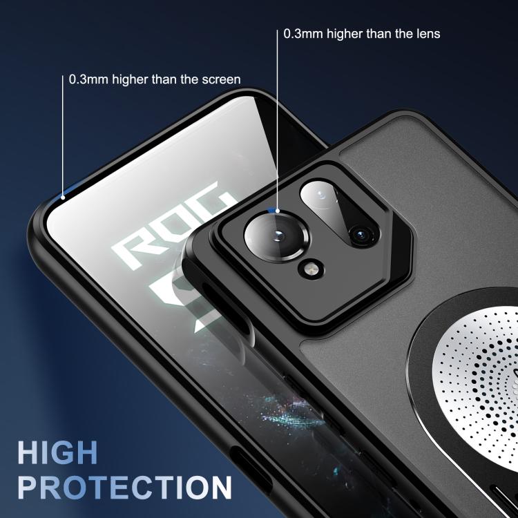 For Asus ROG Phone 9 / 9 Pro Heat Dissipation Aromatherapy MagSafe Holder Phone Case(Silver) - ASUS Cases by PMC TechLife | Online Shopping South Africa | PMC TechLife | Buy Now Pay Later Mobicred