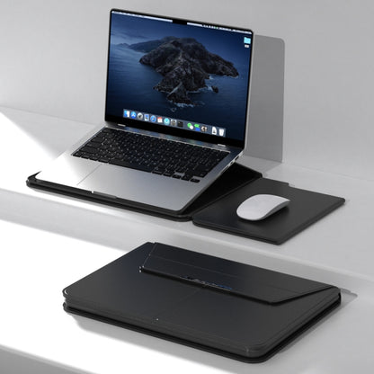 Multifunctional Laptop PU Magnetic Stand Split Liner Bag with Mouse Pad Function, Size:13-14 inch(Black) - 13.3 inch by PMC Jewellery | Online Shopping South Africa | PMC Jewellery | Buy Now Pay Later Mobicred