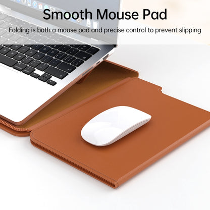 Multifunctional Laptop PU Magnetic Stand Split Liner Bag with Mouse Pad Function, Size:13-14 inch(Dark Blue) - 13.3 inch by PMC Jewellery | Online Shopping South Africa | PMC Jewellery | Buy Now Pay Later Mobicred