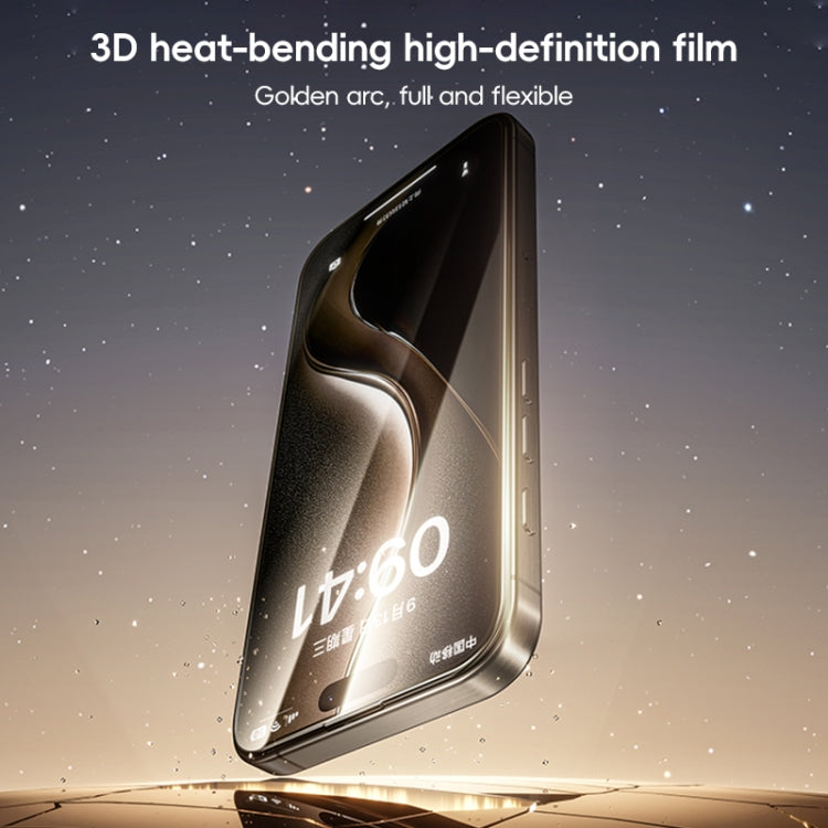 For iPhone 16 Pro Benks Black Gold Series 3D Heat Bending Full Glue Full Coverage HD Tempered Film - iPhone 16 Pro Tempered Glass by Benks | Online Shopping South Africa | PMC Jewellery | Buy Now Pay Later Mobicred