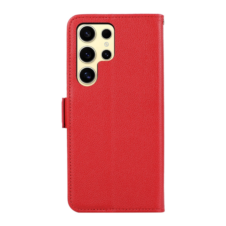 For Samsung Galaxy S25 Ultra ABEEL Side-Magnetic Litchi Pattern Leather RFID Phone Case(Red) - Galaxy S25 Ultra 5G Cases by PMC TechLife | Online Shopping South Africa | PMC TechLife | Buy Now Pay Later Mobicred