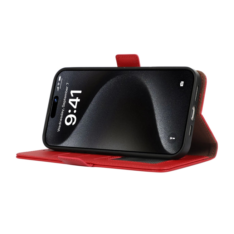 For Samsung Galaxy S25 Ultra ABEEL Side-Magnetic Litchi Pattern Leather RFID Phone Case(Red) - Galaxy S25 Ultra 5G Cases by PMC TechLife | Online Shopping South Africa | PMC TechLife | Buy Now Pay Later Mobicred