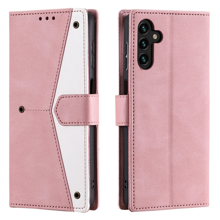 For Samsung Galaxy S25 5G Nail Skin Feel Stitching Calf Texture Leather Phone Case(Rose Gold) - Galaxy S25 5G Cases by PMC Jewellery | Online Shopping South Africa | PMC Jewellery | Buy Now Pay Later Mobicred