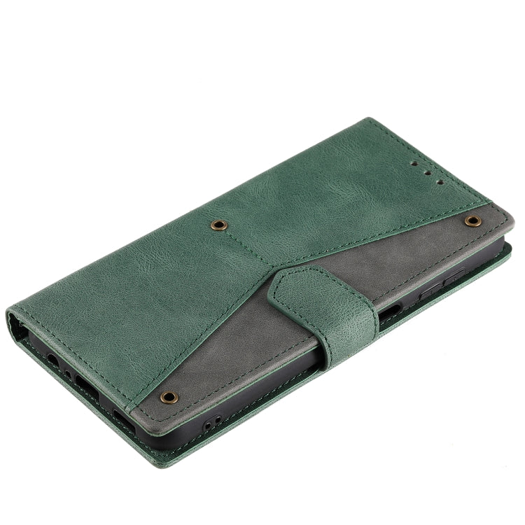 For Samsung Galaxy S25+ 5G Nail Skin Feel Stitching Calf Texture Leather Phone Case(Green) - Galaxy S25+ 5G Cases by PMC Jewellery | Online Shopping South Africa | PMC Jewellery | Buy Now Pay Later Mobicred