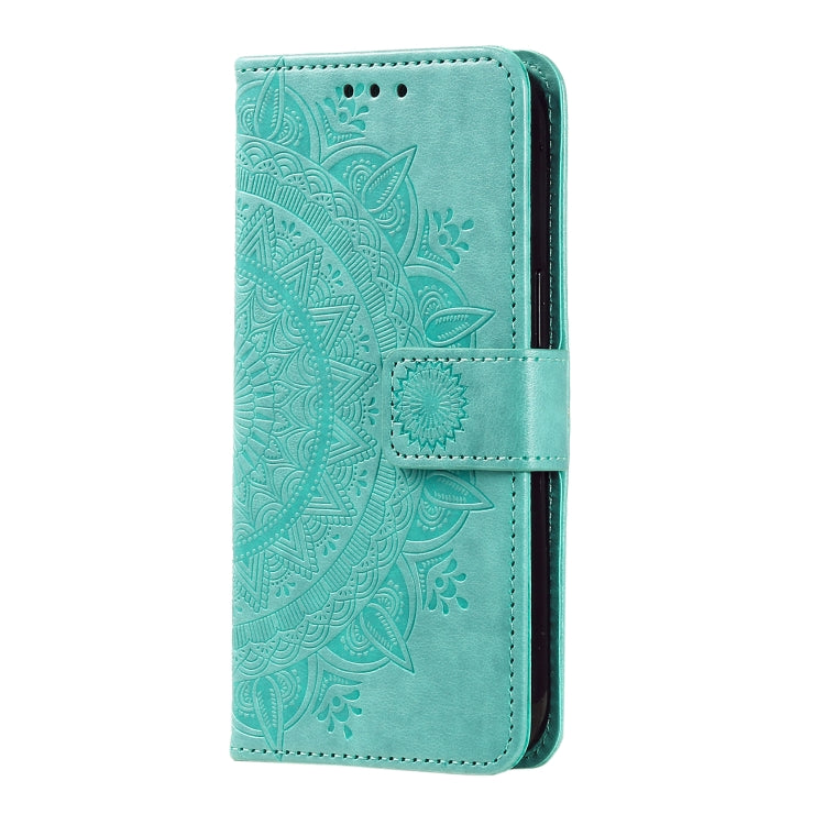 For Samsung Galaxy S25 5G Totem Flower Embossed Leather Phone Case(Green) - Galaxy S25 5G Cases by PMC Jewellery | Online Shopping South Africa | PMC Jewellery | Buy Now Pay Later Mobicred