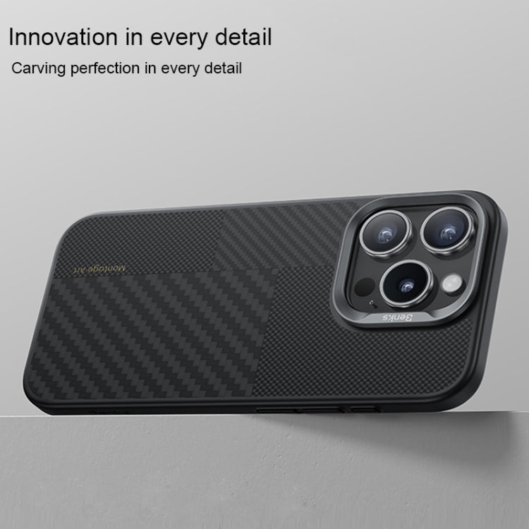 For iPhone 16 Pro Benks Montage MagSafe Kevlar Fiber Phone Case(Black) - free shipping - PMC Jewellery - Order now!