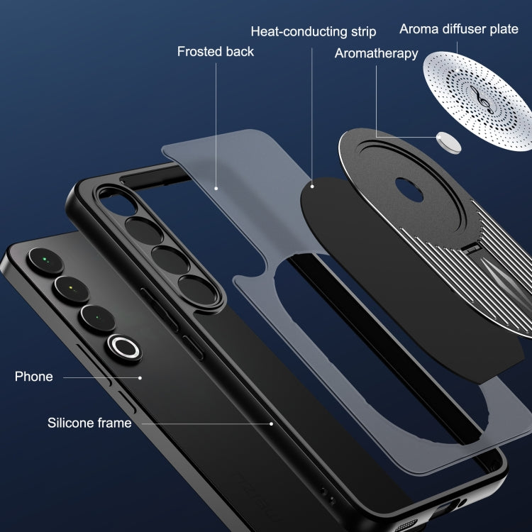 For Meizu 20 Pro Heat Dissipation Aromatherapy MagSafe Holder Phone Case(Black) - Meizu by PMC TechLife | Online Shopping South Africa | PMC TechLife | Buy Now Pay Later Mobicred