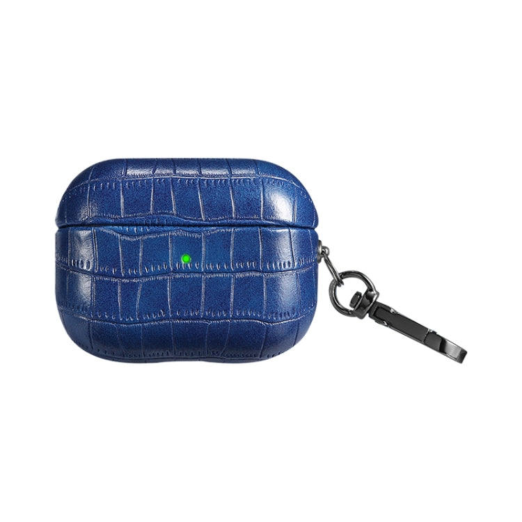 For AirPods 3 Crocodile Texture Earphone Protective Case(Royal Blue) - For AirPods 3 by PMC Jewellery | Online Shopping South Africa | PMC Jewellery | Buy Now Pay Later Mobicred