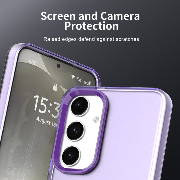 For Samsung Galaxy S25 5G Candy PC Hybrid TPU Shockproof Phone Case(Purple) - Galaxy S25 5G Cases by PMC Jewellery | Online Shopping South Africa | PMC Jewellery | Buy Now Pay Later Mobicred