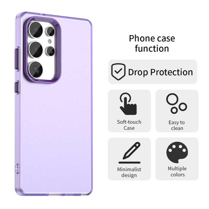 For Samsung Galaxy S25 Ultra 5G Candy PC Hybrid TPU Shockproof Phone Case(Purple) - Galaxy S25 Ultra 5G Cases by PMC Jewellery | Online Shopping South Africa | PMC Jewellery | Buy Now Pay Later Mobicred