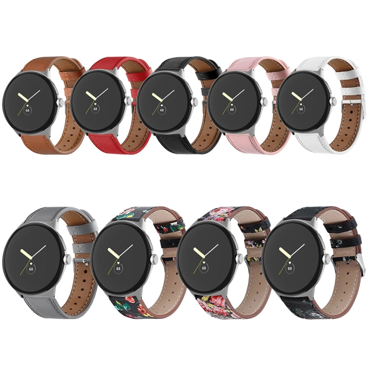 For Google Pixel Watch 3 45mm Round Tail Genuine Leather Watch Band(Black) - free shipping - PMc TechLife - Order now!