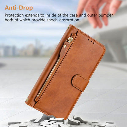 For Ulefone Note 18 Ultra Multi-Card Slots Zipper Wallet Leather Phone Case(Brown) - Ulefone Cases by PMC Jewellery | Online Shopping South Africa | PMC Jewellery | Buy Now Pay Later Mobicred