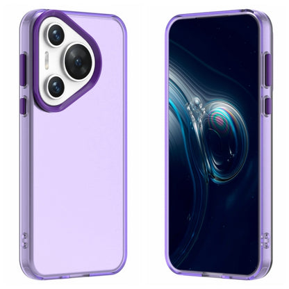 For Huawei Pura 70 Candy PC Hybrid TPU Shockproof Phone Case(Purple) - Huawei Cases by PMC Jewellery | Online Shopping South Africa | PMC Jewellery | Buy Now Pay Later Mobicred