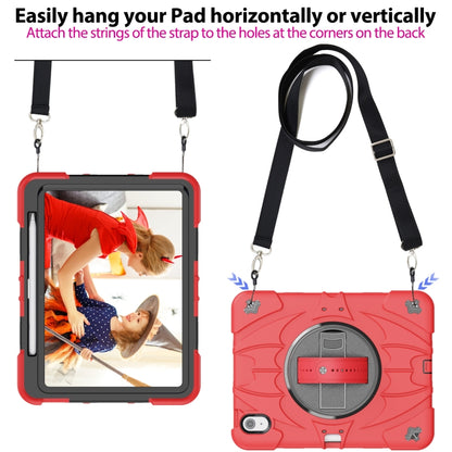 For iPad Air 11 2024 / 10.9 2022 Bat Hand Grip Turntable Stand Tablet Case(Red Black) - iPad Air 11 2024 Cases by PMC Jewellery | Online Shopping South Africa | PMC Jewellery | Buy Now Pay Later Mobicred