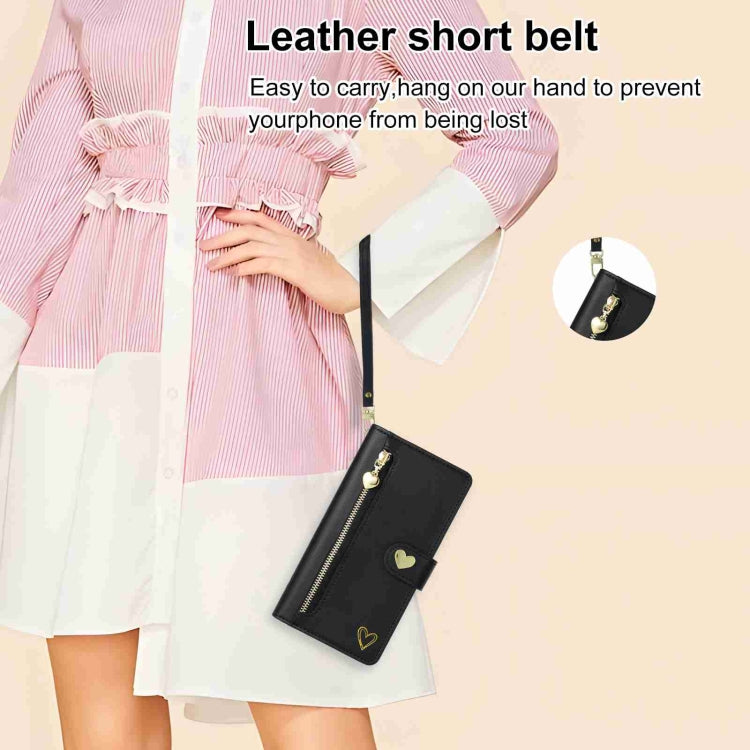 For Google Pixel 7 Pro POLA Love Multi-Card Slots Zipper Wallet Leather Phone Case(Black) - free shipping - PMC TechLife - Order now!