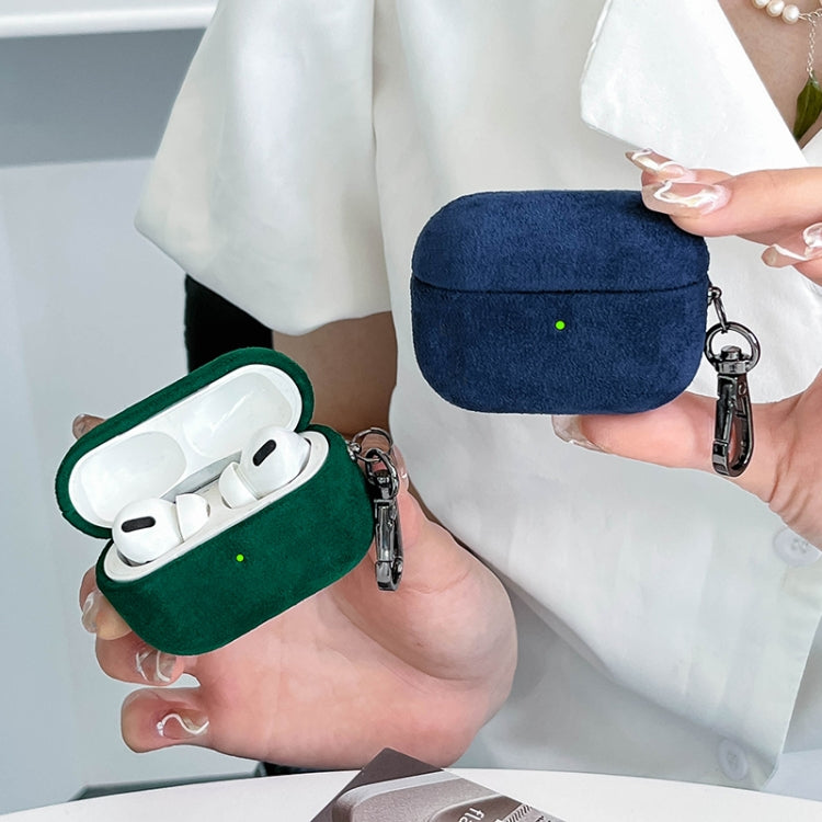 For AirPods Pro 2 Turn Fur Bluetooth Earphone PC Protective Case(Blue) - For AirPods Pro 2 by PMC Jewellery | Online Shopping South Africa | PMC Jewellery | Buy Now Pay Later Mobicred