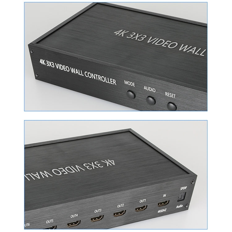 NK-BT88 4K 3x3 HDMI Video Wall Controller Multi-screen Splicing Processor with Remote Controller, Plug:UK Plug - free shipping - PMC TechLife - Order now!