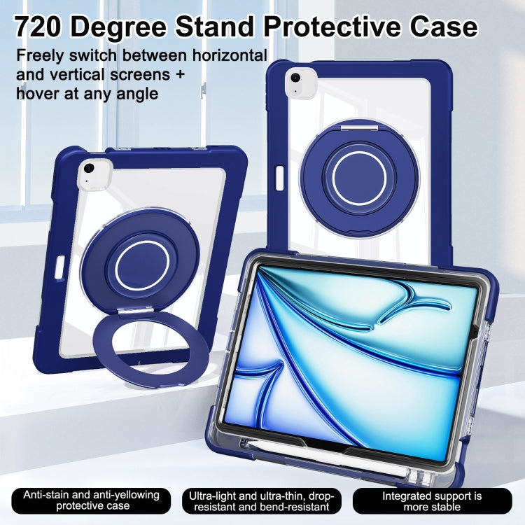 For iPad Air 11 2025 / 2024 / 10.9 2022 Crystal Armor PC Hybrid TPU Tablet Case with Pen Slot(Dark Blue) - iPad Air 11 2025 / 2024 Cases by PMC Jewellery | Online Shopping South Africa | PMC Jewellery | Buy Now Pay Later Mobicred