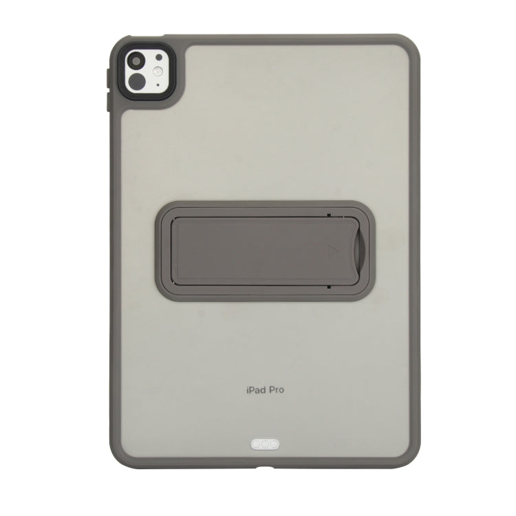 For iPad 9.7 inch 2018 / 2017 Skin Feel Holder PC Hybrid TPU Tablet Case(Grey) - iPad 9.7 (2018) & (2017) Cases by PMC Jewellery | Online Shopping South Africa | PMC Jewellery | Buy Now Pay Later Mobicred