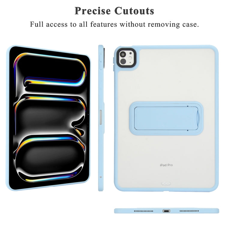 For iPad 10th Gen 10.9 2022 Skin Feel Holder PC Hybrid TPU Tablet Case(Light Blue) - iPad 10th Gen 10.9 Cases by PMC Jewellery | Online Shopping South Africa | PMC Jewellery | Buy Now Pay Later Mobicred