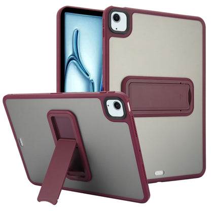 For iPad Air 11 2025 / 2024 Skin Feel Holder PC Hybrid TPU Tablet Case(Wine Red) - iPad Air 11 2025 / 2024 Cases by PMC Jewellery | Online Shopping South Africa | PMC Jewellery | Buy Now Pay Later Mobicred