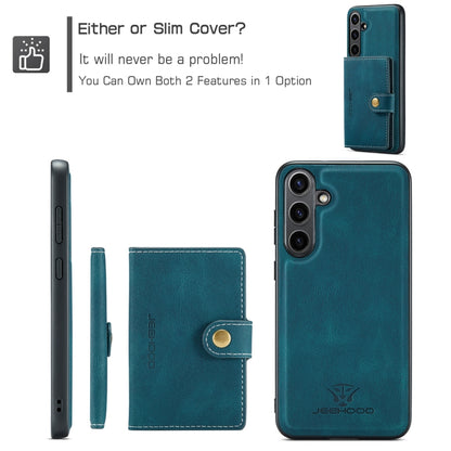 For Samsung Galaxy S24 FE 5G JEEHOOD J01 Retro Magnetic Detachable Wallet Phone Case(Blue) - Galaxy S24 FE 5G Cases by JEEHOOD | Online Shopping South Africa | PMC Jewellery | Buy Now Pay Later Mobicred