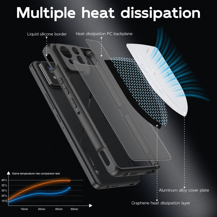 For ASUS ROG Phone 8 / 8 Pro Cooling 3 in 1 Phone Case(Silver) - ASUS Cases by PMC TechLife | Online Shopping South Africa | PMC TechLife | Buy Now Pay Later Mobicred
