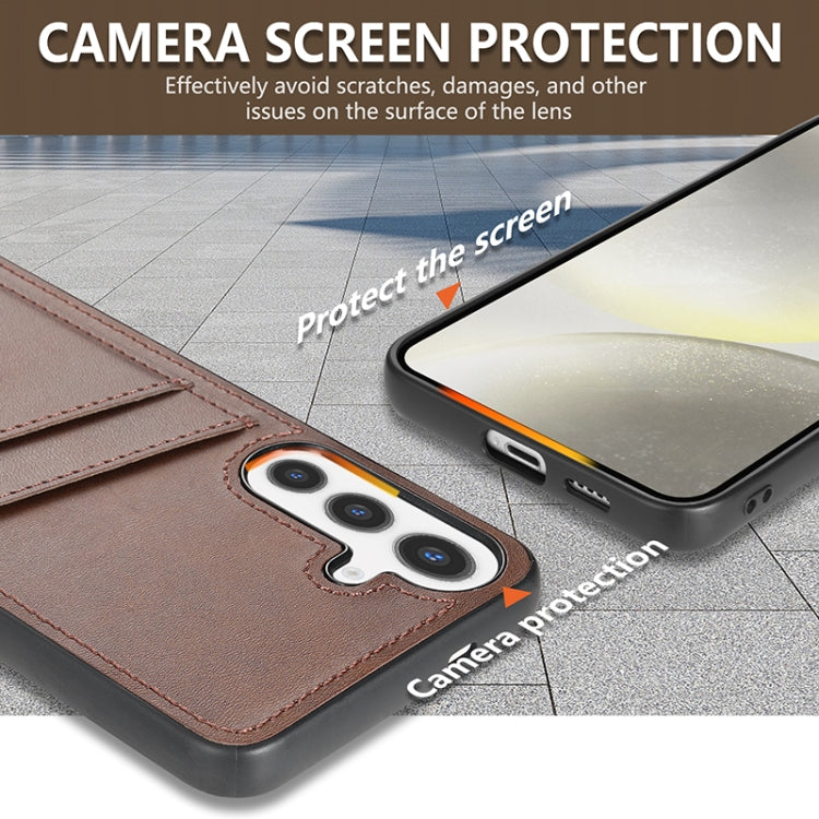 For Samsung Galaxy S24 5G AZNS K1 Series Card Slot Business Phone Case(Brown) - Galaxy S24 5G Cases by AZNS | Online Shopping South Africa | PMC Jewellery | Buy Now Pay Later Mobicred