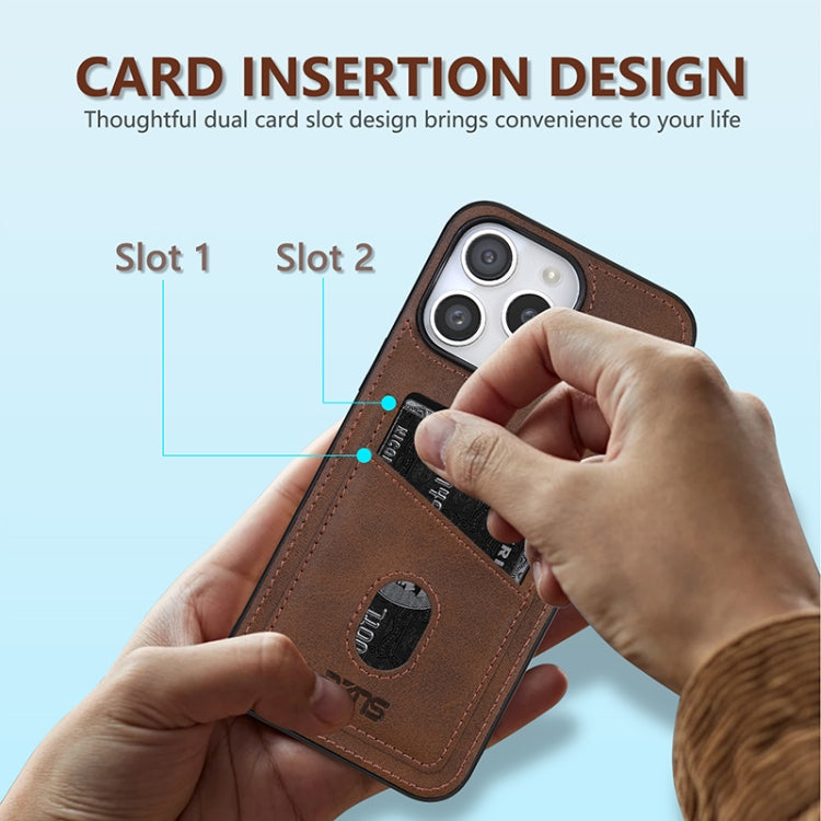 For iPhone 16 Pro AZNS K1 Series Card Slot Business Phone Case(Blue) - free shipping - PMC Jewellery - Order now!