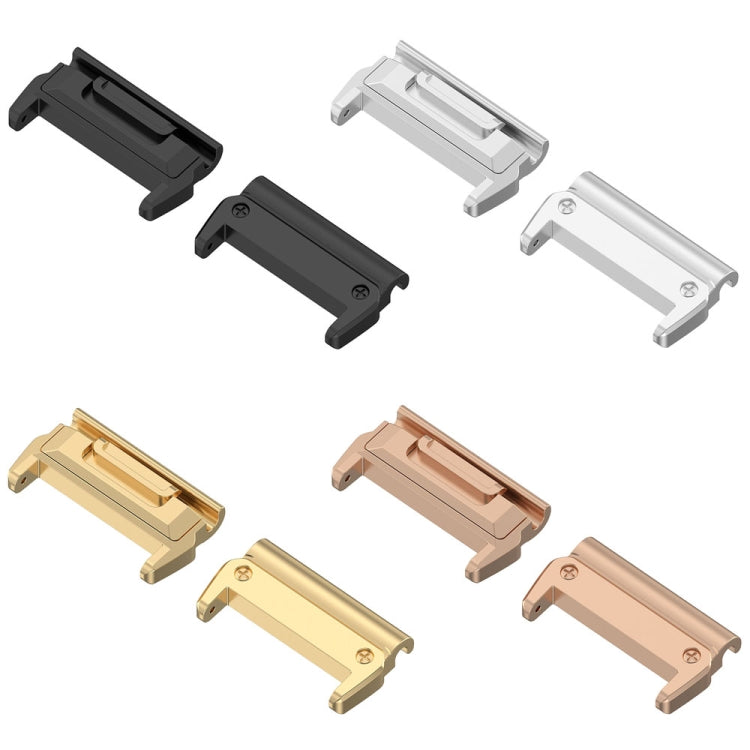 For Garmin 26mm 1 Pair Metal Head Adapter Watch Band Quick Release Connector(Black) - Watch Bands by PMc TechLife | Online Shopping South Africa | PMc TechLife | Buy Now Pay Later Mobicred