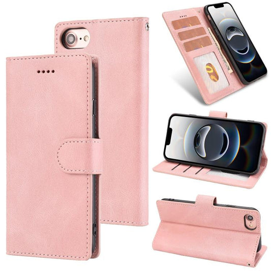 For iPhone 16e Fantasy Skin-feel Calfskin Texture Leather Phone Case(Pink) - iPhone 16e Cases by PMC Jewellery | Online Shopping South Africa | PMC Jewellery | Buy Now Pay Later Mobicred