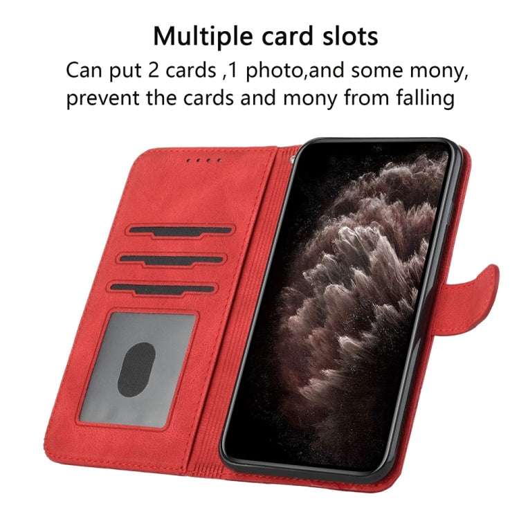 For Samsung Galaxy S25+ 5G Cubic Skin Feel Flip Leather Phone Case(Red) - Galaxy S25+ 5G Cases by PMC Jewellery | Online Shopping South Africa | PMC Jewellery | Buy Now Pay Later Mobicred