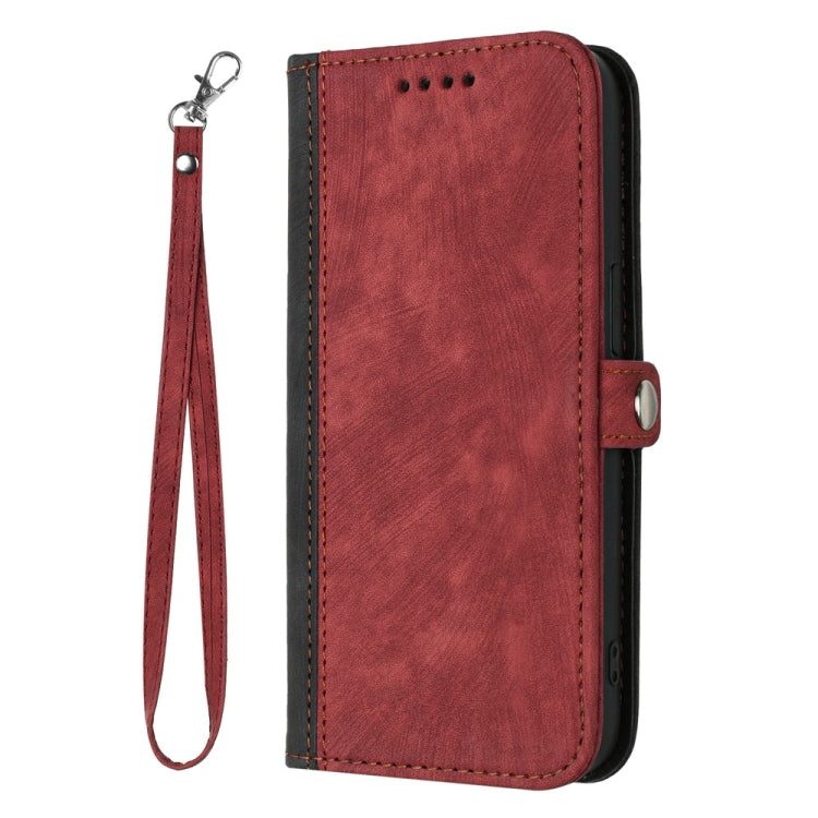 For Samsung Galaxy S25 Ultra 5G Side Buckle Double Fold Hand Strap Leather Phone Case(Red) - Galaxy S25 Ultra 5G Cases by PMC TechLife | Online Shopping South Africa | PMC TechLife | Buy Now Pay Later Mobicred