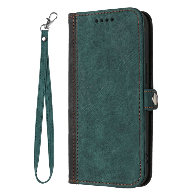 For Samsung Galaxy S25 Ultra 5G Side Buckle Double Fold Hand Strap Leather Phone Case(Dark Green) - free shipping - PMC Jewellery - Order now!