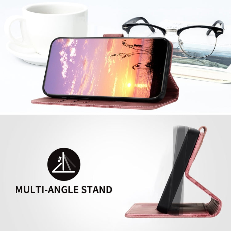For Samsung Galaxy S25 5G Elephant Head Embossed Phone Leather Case with Lanyard(Pink) - free shipping - PMC Jewellery - Order now!