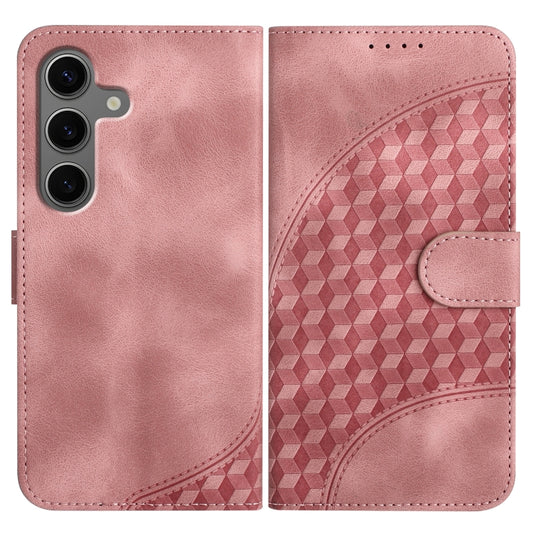 For Samsung Galaxy S25+ 5G YX0060 Elephant Head Embossed Phone Leather Case with Lanyard(Pink) - Galaxy S25+ 5G Cases by PMC Jewellery | Online Shopping South Africa | PMC Jewellery | Buy Now Pay Later Mobicred