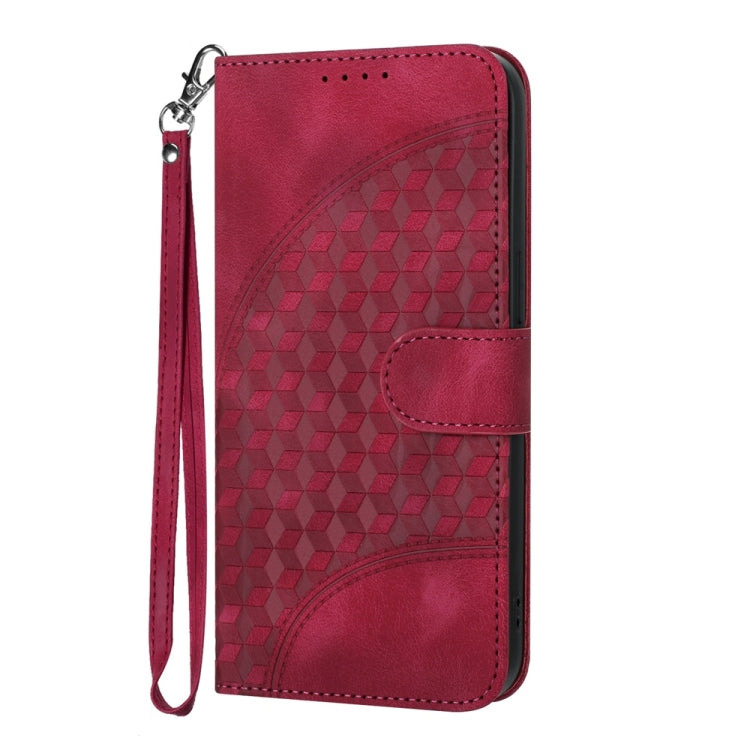 For Samsung Galaxy S25 Ultra 5G YX0060 Elephant Head Embossed Phone Leather Case with Lanyard(Rose Red) - Galaxy S25 Ultra 5G Cases by PMC Jewellery | Online Shopping South Africa | PMC Jewellery | Buy Now Pay Later Mobicred