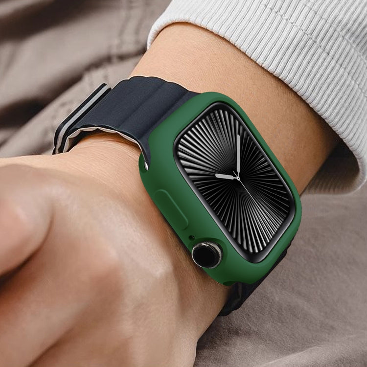 For Apple Watch Series 10 46mm Candy TPU Half Coverage Watch Case(Original Green) - Watch Cases by PMC TechLife | Online Shopping South Africa | PMC TechLife | Buy Now Pay Later Mobicred