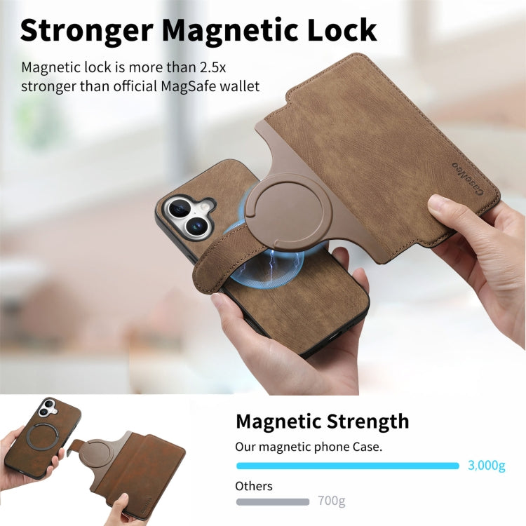 For iPhone 16 CaseNeo MagSafe RFID Anti-theft Retro Leather Phone Case(Brown) - iPhone 16 Cases by CaseNeo | Online Shopping South Africa | PMC Jewellery | Buy Now Pay Later Mobicred