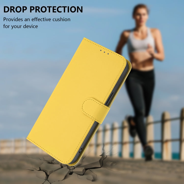 For Ulefone Note 14 Skin Feel Solid Color Leather Phone Case with Lanyard(Lemon Yellow) - Ulefone Cases by PMC Jewellery | Online Shopping South Africa | PMC Jewellery | Buy Now Pay Later Mobicred