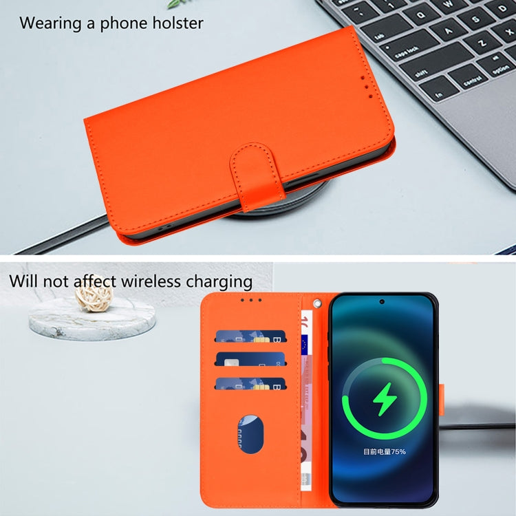 For Ulefone Note 17 Pro Skin Feel Solid Color Leather Phone Case with Lanyard(Orange) - Ulefone Cases by PMC Jewellery | Online Shopping South Africa | PMC Jewellery | Buy Now Pay Later Mobicred