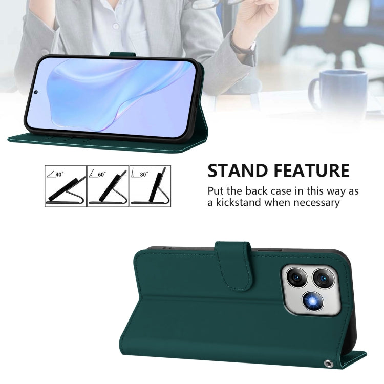For Ulefone Note 18 Ultra Skin Feel Solid Color Leather Phone Case with Lanyard(Dark Green) - Ulefone Cases by PMC Jewellery | Online Shopping South Africa | PMC Jewellery | Buy Now Pay Later Mobicred