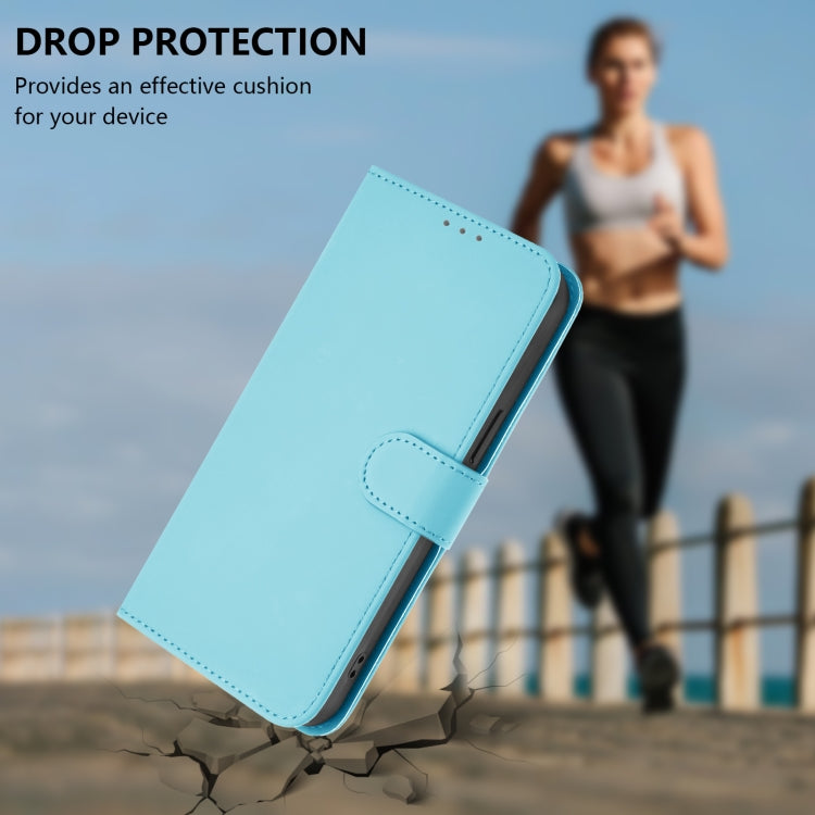 For Ulefone Note 18 Ultra Skin Feel Solid Color Leather Phone Case with Lanyard(Sky Blue) - Ulefone Cases by PMC Jewellery | Online Shopping South Africa | PMC Jewellery | Buy Now Pay Later Mobicred