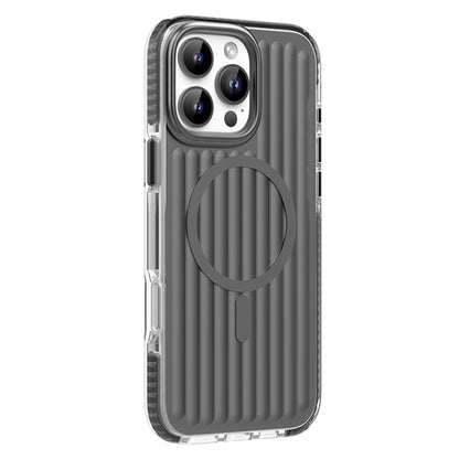 For iPhone 16 Pro Max Mutural Corrugated Texture Magsafe Magnetic Shockproof Phone Case(Dark Grey) - iPhone 16 Pro Max Cases by Mutural | Online Shopping South Africa | PMC Jewellery | Buy Now Pay Later Mobicred