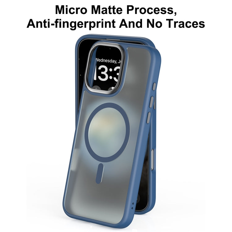 For iPhone 16 Pro Max Mutural Skin Feel Series Frosted MagSafe Magnetic Phone Case(Blue) - iPhone 16 Pro Max Cases by Mutural | Online Shopping South Africa | PMC Jewellery | Buy Now Pay Later Mobicred