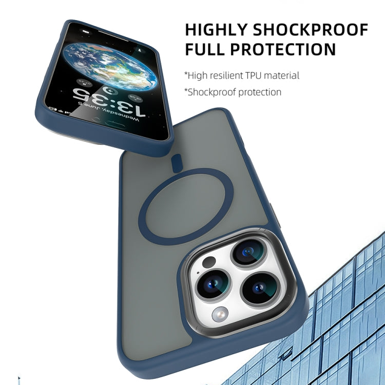 For iPhone 16 Pro Max Mutural Skin Feel Series Frosted MagSafe Magnetic Phone Case(Blue) - free shipping - PMC Jewellery - Order now!