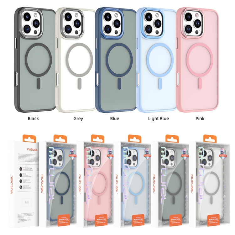 For iPhone 16 Pro Mutural Skin Feel Series Frosted MagSafe Magnetic Phone Case(Grey) - free shipping - PMC Jewellery - Order now!
