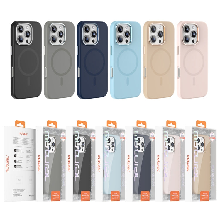 For iPhone 16 Pro Max Mutural Karen Series Liquid Silicone MagSafe Magnetic Phone Case(Black) - free shipping - PMC Jewellery - Order now!