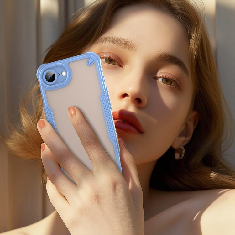 For iPhone 16e Armor Glaze PC Hybrid TPU Phone Case(Blue) - iPhone 16e Cases by PMC TechLife | Online Shopping South Africa | PMC TechLife | Buy Now Pay Later Mobicred